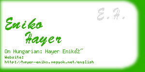 eniko hayer business card